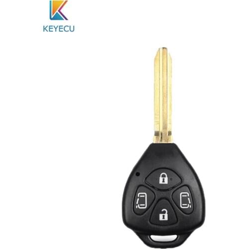 KEYECU Uncut Remote Car Key 4 Buttons 314.3MHz with 4D67 Chip for Toyota Alphard 2005 2006 2007 2008 2009