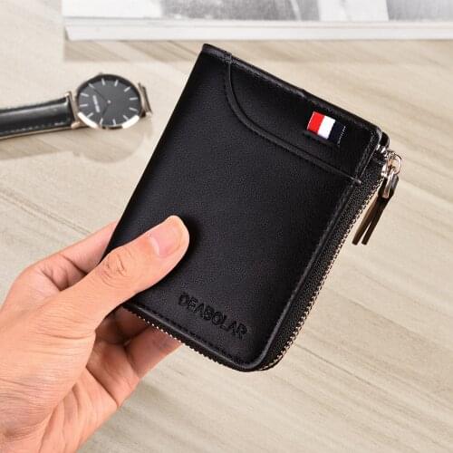 Wallet men spot mens wallet medium length vertical mens zipper wallet drivers license card bag male wallet
