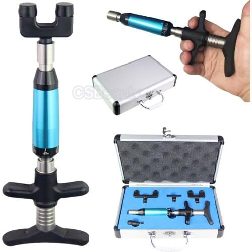 Chiropractic Massage gun Spine Back Instrument 6 Levels 4 Heads Mechanic Therapy Adjust Vertebration Tools