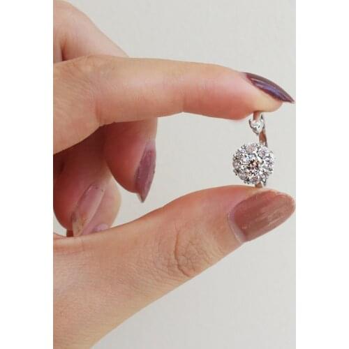 Hot Fashion Adjustable Rings Silver Plated Copper CZ crystal Rotating Ring Finger Rings For Women Jewelry Wedding