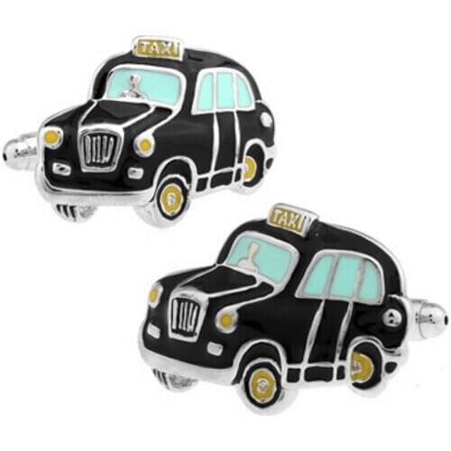 Mens Designer Copper Material Novelty Taxi Car Style Business Suit Accessaries Cuff Links