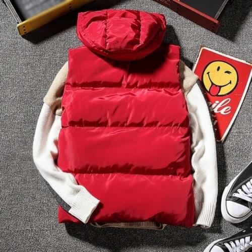 New Casual Fashion Sleeveless Hoodie Winter Jackets Mens Vest Bodywarmer Parka Waist Coat Thick Warm Korean Overcoat Erkek Yelek