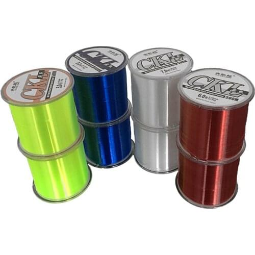 Monofilament Nylon Super Strong 500M Carp Fishing Line Muti Color Line Number Sea Freshwater Tackle Outdoor Fishing Accessories