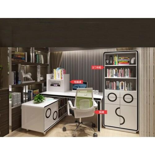 Mesa Escritorio de oficina white office desk recibidor de entrada mueble study table escrivaninha biurko air cleaner + bookcase