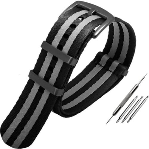 20 22 mm French Troops Parachute Bag For NATO Elastic Nylon Belt General Brands Wacthband Watch Strap Band Military Bracelet