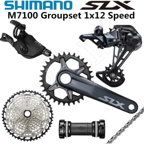 SHIMANO DEORE SLX M7100 Groupset 32T 34T 170 175mm Crankset Mountain Bike Groupset 1x12-Speed 10-51T M7100 Rear Derailleur