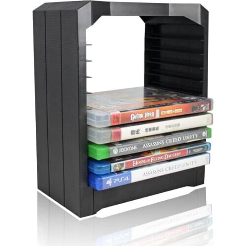 2020 PS4 Slim Pro Games Discs Storage Stand Showcase Tower PS Play Station 4 Game CD Holder Bracket for Xbox ONE/ Xbox 360 Disk
