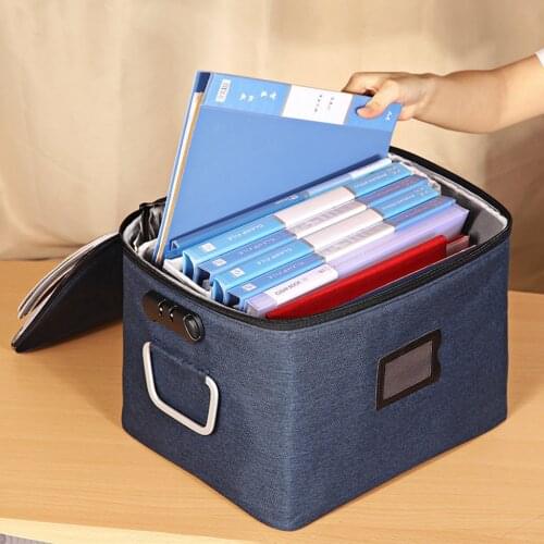 Shock-proof Multi-layer Document Organizer Portable Password Files Bag Briefcase Large Capacity Storage Case Travel