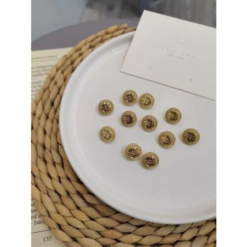10pcs Gold Metal Shirt Sewing Buttons For Clothing Round Square Vintage Women Wedding Gift Decorations Accessories