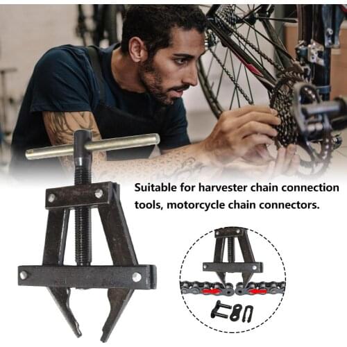 Roller Chain Holder Puller Breaker Cutter 60 80 100 Tools Kit for Bicycle & Motorcycle Chains Replacements