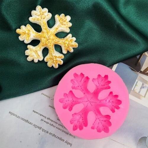 Snow silicone mold ice cream Christmas cake decoration baking tools for cakes cooking tools silicone candle resin moulds