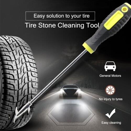 Car Tire Stone Tool Cleaner Groove Broken Stone Glasses Remover Repair Hook With Strong Magnet Screwdriver Car-Styling Cleaning