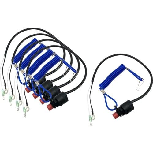 5 Pieces Universal Boat Kill Stop Switch & Safety Tether Lanyard for Yamaha