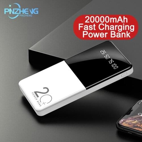 PINZHENG 30000mAh Power Bank PD3.0 Portable Fast Charging External Battery Power Bank For iPhone Xiaomi Mi9 8 PoverBank Charger