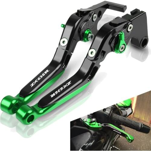Motorcycle Clutch Brake Lever Extendable Adjustable Hand Grip Handlebar For Kawasaki ZX636R ZX-636R 2000 2001 2002 2003 2004