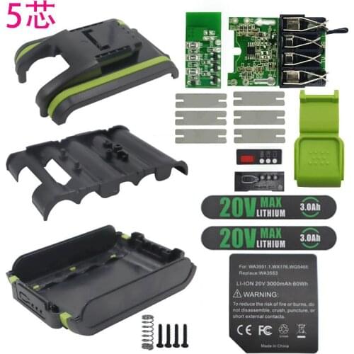 WA3551.1 Li-ion Battery Case 3.0Ah Sticker PCB Charging Protection Circuit Board For Worx 20V Label WA3551 WA3572 WA3590
