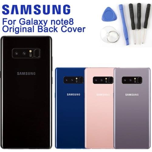 Original Samsung Back Battery Cover Glass Housing For SAMAUNG Note8 Note 8 N9500 N9508 Note 8 N950F Phone Rear Battery Door