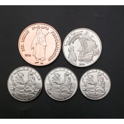 Western Sahara 2018 Full Set 5 Pieces Coins New Original Coin Unc 100% Real Africa Issuing Coins