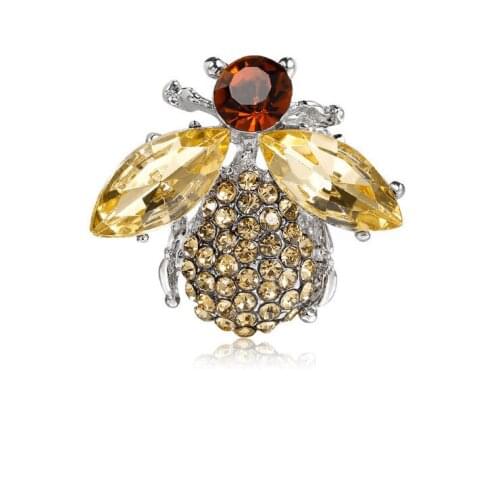 Animal brooch badge bee dragonfly butterfly frog owl ladybug brooch Metal rhinestone corsage clothing accessories pin jewelry