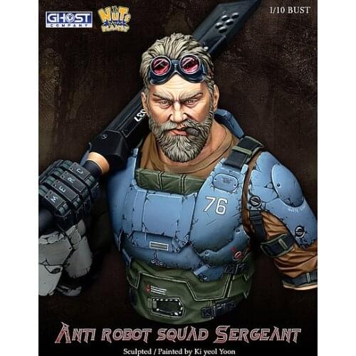 1/10 Anti Robot Squad Sergeant Resin Figure Bust GK Modern mechanical series Movie role Uncoated No colour