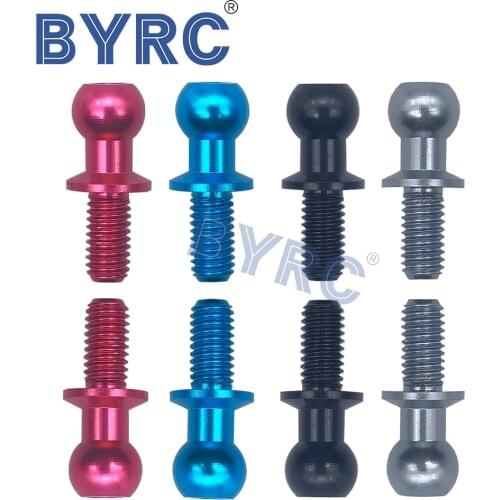 10pcs Metal M3 Ball-Head Screw Link Rod Shock Absorber End Universal For 1/10 RC Car Sakura D5 Tamiya TT01 TT02 On-road Car w25