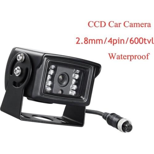2.8MM 4Pin 600TVL Metal Waterproof Bus/Truck Camera Outdoor Back View Car CCD Rearview Backup camera For Vehicle