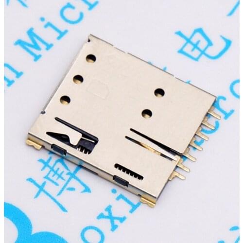 20pcs Since the bomb Nano-SIM card connector 7P micro micro slot card holder from the bomb gilded Nano SIM