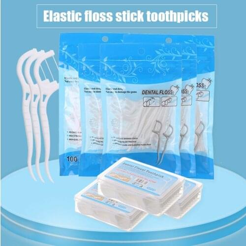 50/100Pcs Dental Floss Interdental Brush Teeth Stick Toothpicks Tooth Thread Floss for Oral Care Beauty Tools WXV Sale