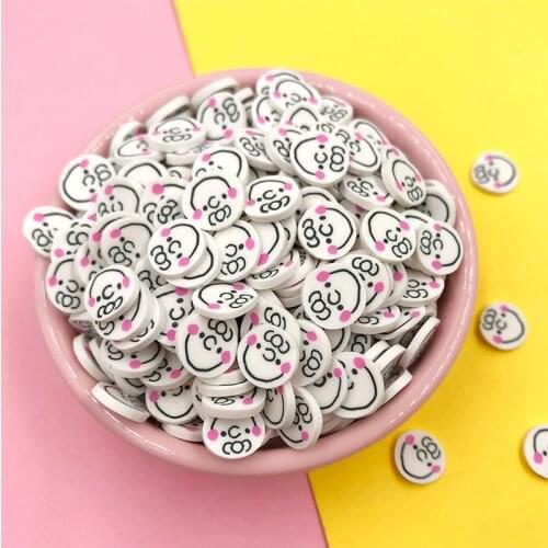 50g/lot 10mm Hot Clay Cartoon Slice Polymer Clay Sprinkles for Crafts DIY Scrapbooking Decoration Crystal Mud Making Material
