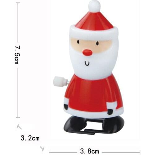 Baby Kids Christmas Clockwork Gift Wind Up Santa Claus Bounce Toy Educational Toys