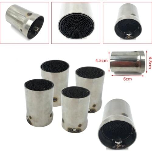48mm 51mm Universal Motorcycle Moto Muffler Exhaust Front Mid End Silencer DB Killer Motorbike Silencer Noise Sound Eliminator