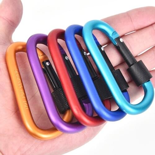 Carabiner Buckle Aluminum Carabiner Hook Travel Kit Outdoor D-Ring Keychain Clip Camping Keyring Carabiner EDC Tool