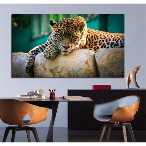 Canvas Painting Leopard Posters And Prints Animal Poster Pictures Cuadros Wall Art For Living Room Decoration Frameless
