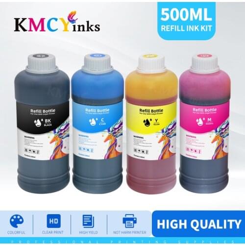 KMCYinks 500ML universal Compatible Refill Ink Cartridge for HP for Epson for Canon for Brother CISS system Refill dye ink l3150