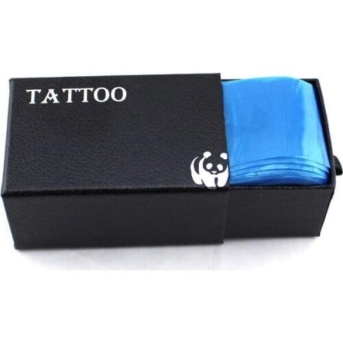 Box Of 100PCS Blue Durable Plastic Tattoo Machine Clip Cord Sleeves Covers Bags Supply CCC-B