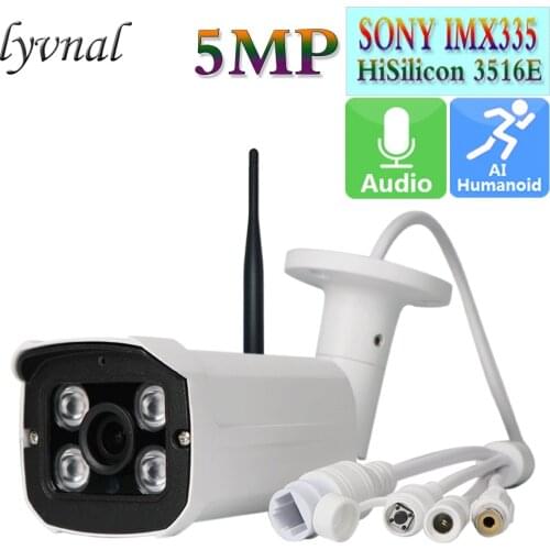LYVNAL H.265 SONY335 Wireless Wifi Camera 5mp Security Surveillance CCTV Audio P2P Onvif Outdoor Waterproof IP Camera