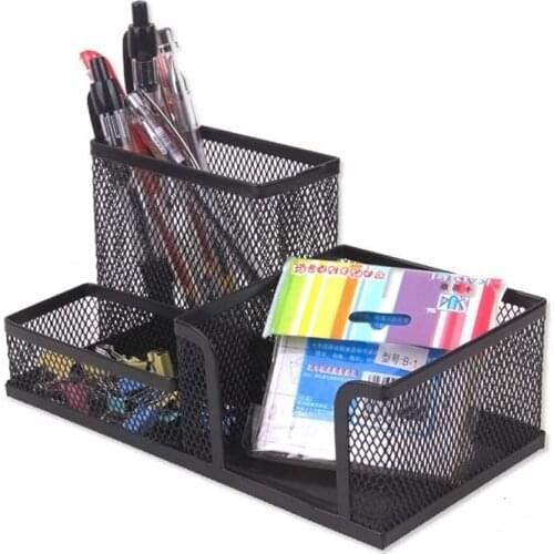 Desk Organizer Large Capacity Desk Accessories Pen Holder Pencil Storage Box Desktop Organizer Stand School Office Stationery