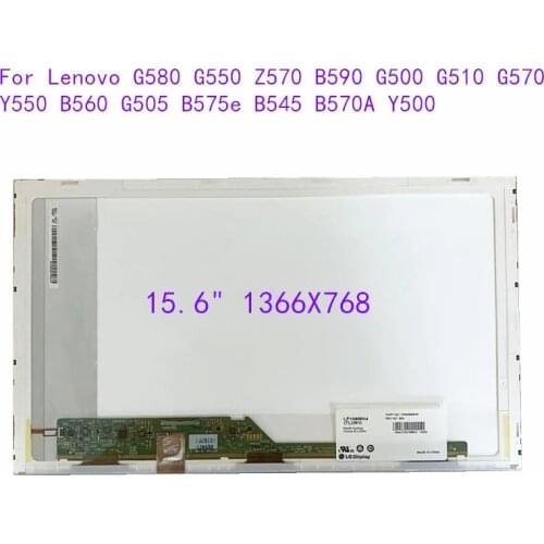 Laptop For Lenovo G580 G550 Z570 B590 G500 G510 G570 Y550 B560 G505 B575e B545 B570A Y500 LED Screen Display WXGA 1366X768 panel