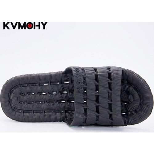 New Men Slippers Stripe Fashion Flip Flops Flat Non-slip Sandals Home Slippers Male Female Couple Casual Indoor Beach Shoes