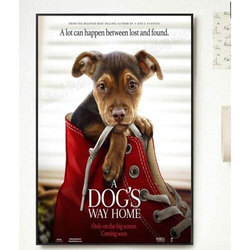 NP119 A Dogs Way Home Movie Classic Film Fashion Trend Home Art Decor Silk Poster Wall Sticker Deco Christmas Gift