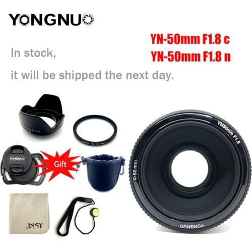 Yongnuo for lens yn50mm 50mm 1.8 EF EOS 50MM AF MF Camera Lens For Canon T6 EOS 700D 750D 800D 5D Mark II IV 10D 1300D