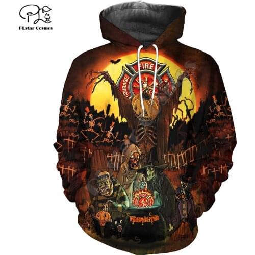 PLstar Cosmos Crazy Amazing Halloween 3D Printed Hoodies Sweatshirts Zip Hooded For Men And Women Casual Streetwear Style-H11