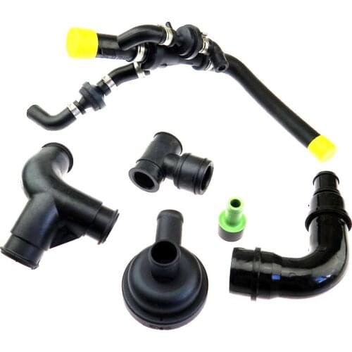 SCJYRXS Qty6 1.8T Crankcase Breather Hose Pipe Valve Kit for A3 A4 A6 TT Passat Bora Seat Skoda 06A103213F 06A103213AF 058103247