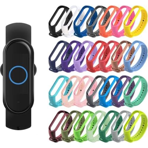 Silicone Replacement Bracelet for Mi Band 5 Strap Newest Pure color Soft TPU Sport Straps for Xiaomi Mi Band5 NFC Wrist band