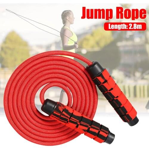 2.8M Bearing Skip Rope Speed Fitness Aerobic Jumping Exercise And Fitness Equipment Adjustable Skipping Jump Rope Red