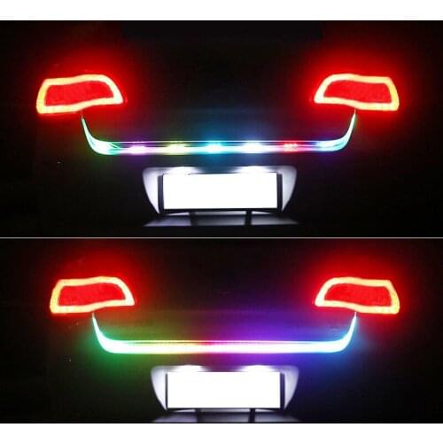Car Rear Trunk Tail Light Dynamic Streamer Reverse Warning LED Strip For Mitsubishi Asx Lancer 10 9 Outlander Pajero