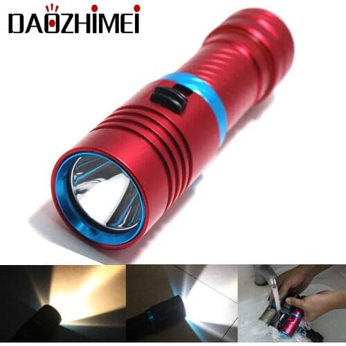 L2 Led Flashlight Scuba Diving Light Waterproof Underwater Light Camping lanterna Torch For 18650 26650 Battery (Not included)