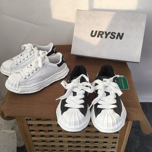 UBERU 2021summer shell-toe thick-soled canvas white shoes Mihara Kangyu retro dissolving shoes men and women casual sports shoes