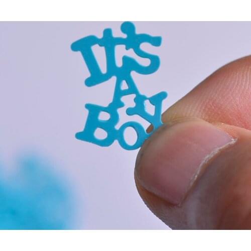 150g PVC Letters Its A Boy Blue Kids Baby Baptism 1st Birthday Shower Party Table Scatter Confetti Boys Born Christening Decors