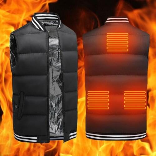 Winter Heating Vest Smart USB Charging Vest Large Size Jacket Warm Heating Winter Cotton Jacket Men Clothing Warm Zone 5 Fever
